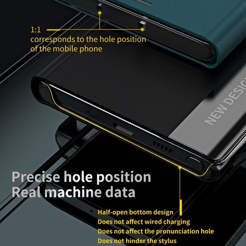 Coque Etui Pour iPhone 15 14 13 Pro Max 12 11 Flip Support Cuir Dur Case Cover - Photo 6 sur 20