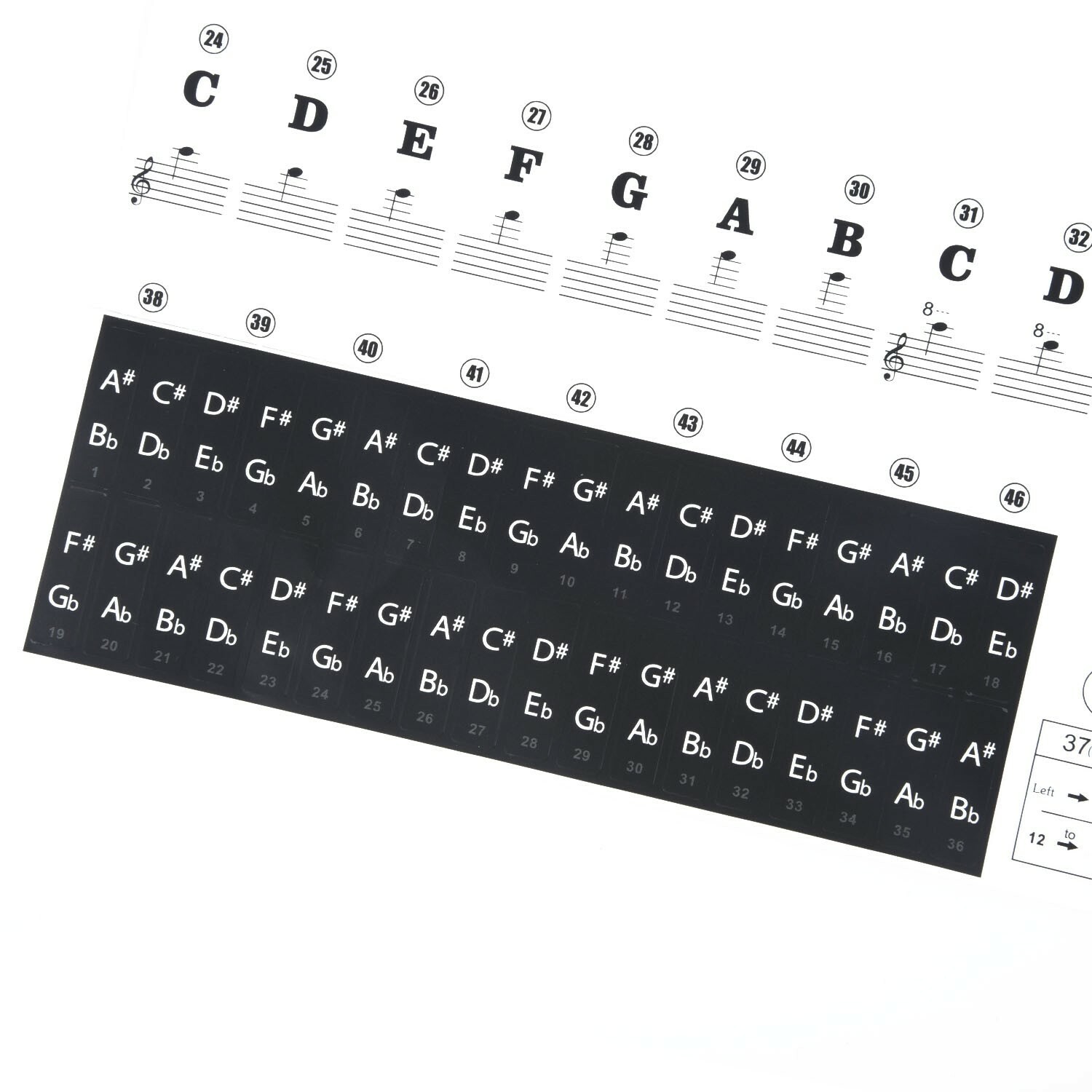 Adesivo trasparente per tastiera pianoforte foto 6