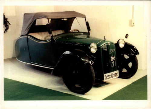Fahrzeugmuseum Frankenberg Sachsen Auto Typ FRAMO (anno 1933) Postkarte ungel.