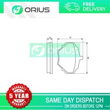 Brake Pads Set Rear Orius Fits Land Rover Defender 1990-2016 Discovery 1989-1998