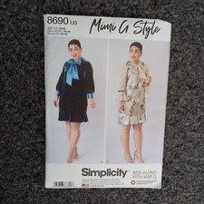 Mimi G Sewing Pattern 8690 Simplicity Dress US Size 16-24