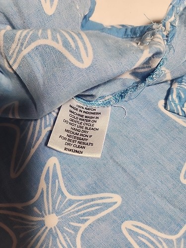 Top tunica donna Escapada XS blu con bordo bianco stelle marine perline manica a campana 3/4 - Foto 9 di 10