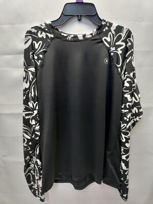 Hurley Women's Long Sleeve Rash Guard Ink Fresco UPF 50+ Choose Your Size