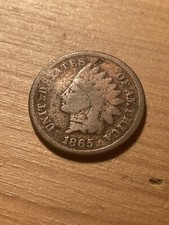 1865 Indian Head Cent - Plain 5 - As Shown! (#849)