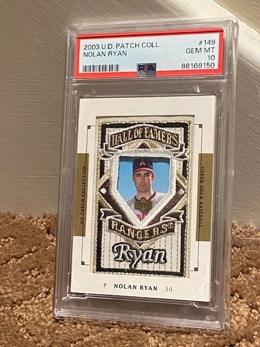 2003 UD Patch Collection Nolan Ryan PSA 10 #149 Hall Of Fame Card NEW CASE POP 3