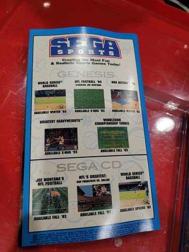 Joe Montana's NFL Football (Sega CD) KOMPLETT ORIGINAL CIB - Bild 8 von 8