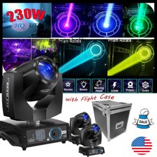 4Pcs 7R 230W Moving Head Beam Light DMX 8 16 Prism Gobo Party Stage Light Case