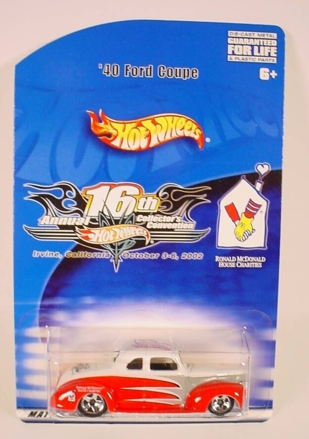 Hot Wheels 16th Collectors Convention 2002 Irvine RMCC 40 Ford Coupe w/ 5 Spokes