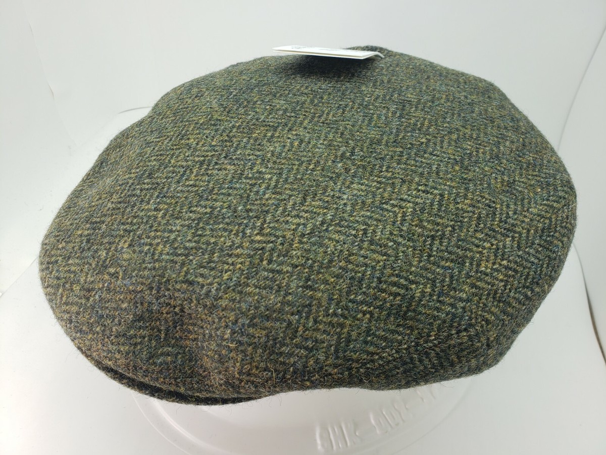 帽子 anatomica Jonathan Richard newsboy XL JONATHAN RICHARD OLIVE HARRINGBONE IRISH TWEED FLAT CAP ( GOLF
