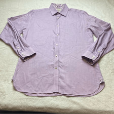 Ted Baker Endurance Brickma Purple Long Sleeve Button Down Shirt Size 16