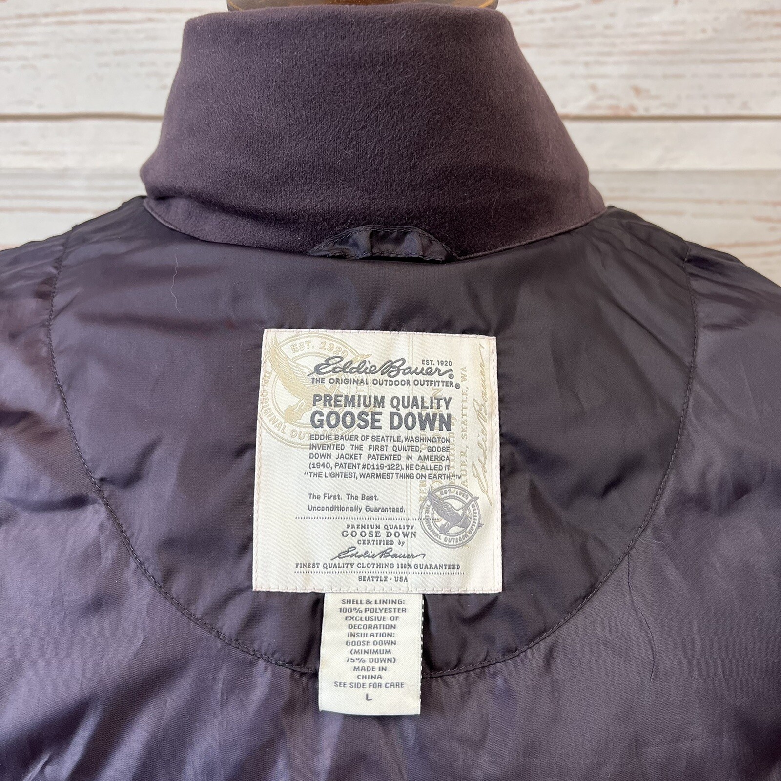 Eddie Bauer Eggplant Down Puffer Parka Winter Coat La… Gem
