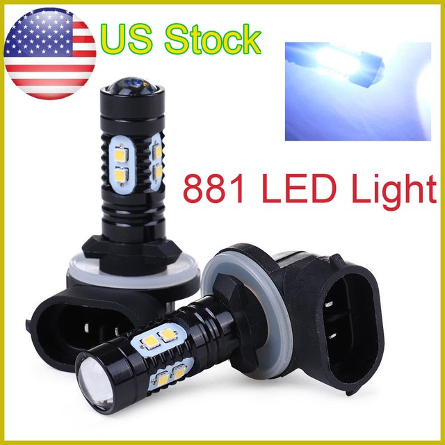 2x 881 LED Replacement 12V Bright White Car Fog Light Bulb 862/886/889