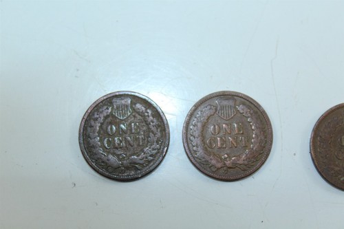 Antique U.S. Coin Indian Head Penny Lot of 4 1897, 1899, 1902, 1904 - Picture 6 of 7