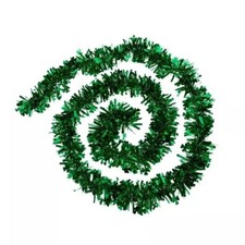 St. Patrick's Day Lucky Irish Shamrock Green Tinsel Garland 9 Foot Strand