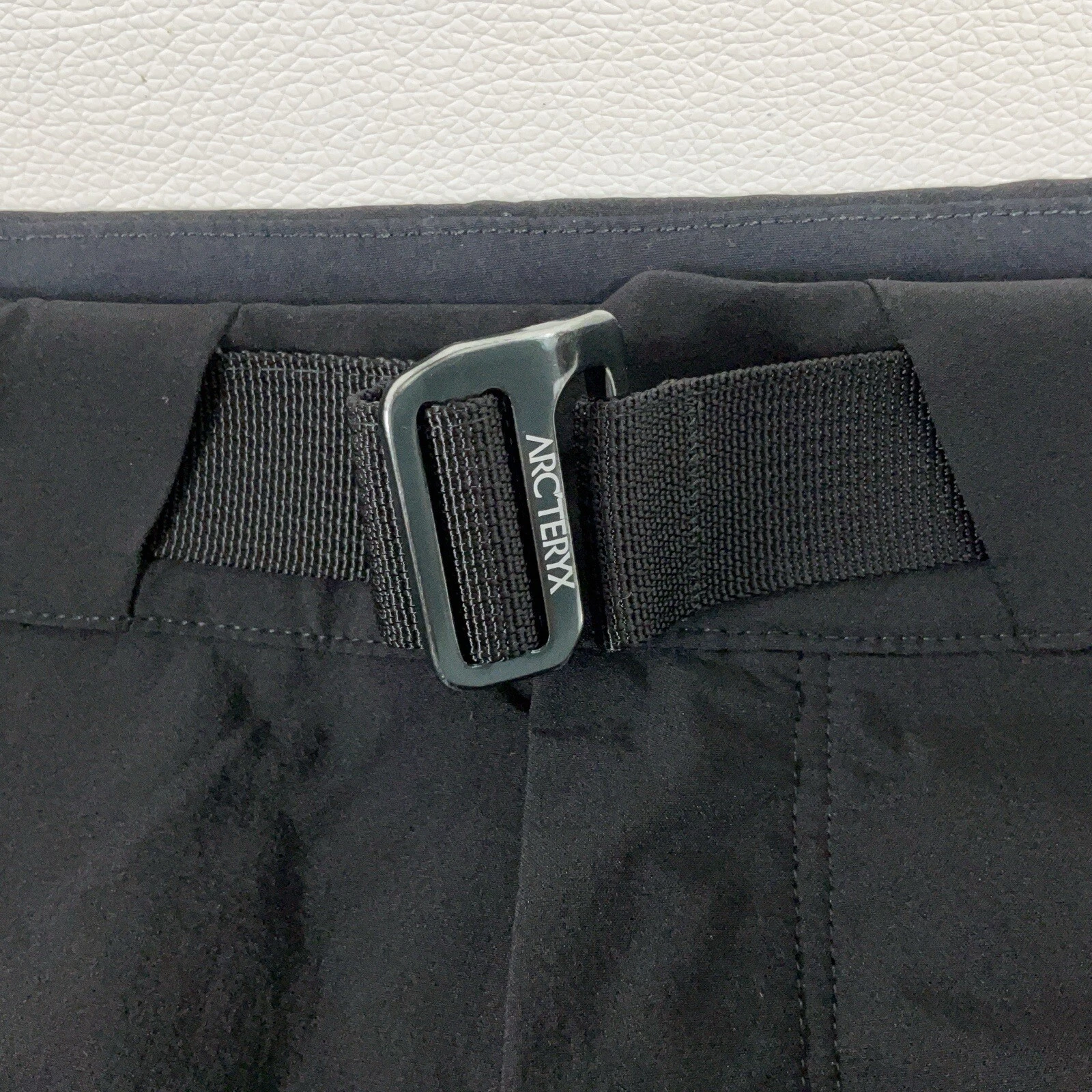 arcteryx belted stretch nylon tech hiking shorts