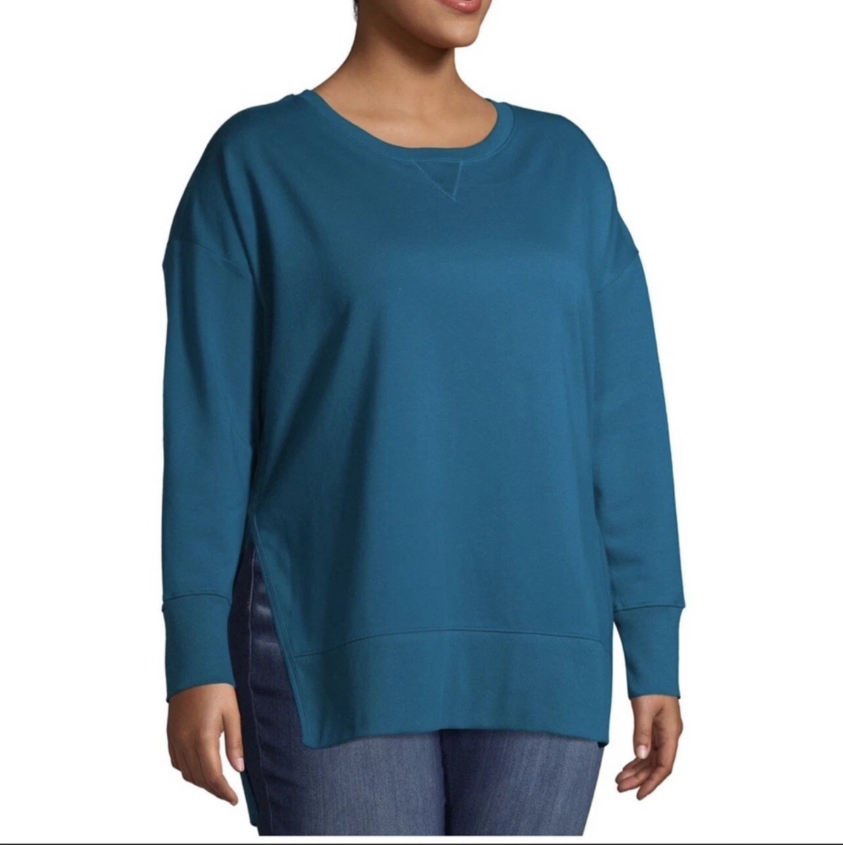 french terry tunic sweatshirt