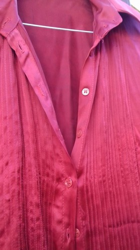 ZARA Seiden Top Shirt Bluse in beige, rot, smaragdgrün Gr. M, S - Bild 39 von 46