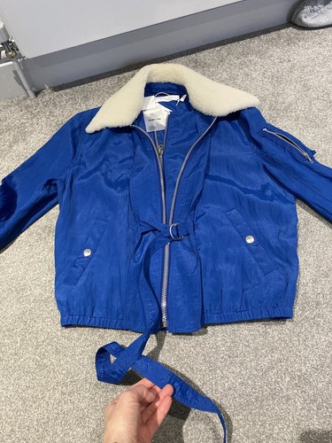 women helmut lang sherling parachute sheer honbwt jacket xs blue - Picture 7 of 12