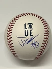 Justin Crawford Signed Rawlings Official Phillies City Connect Baseball JSA