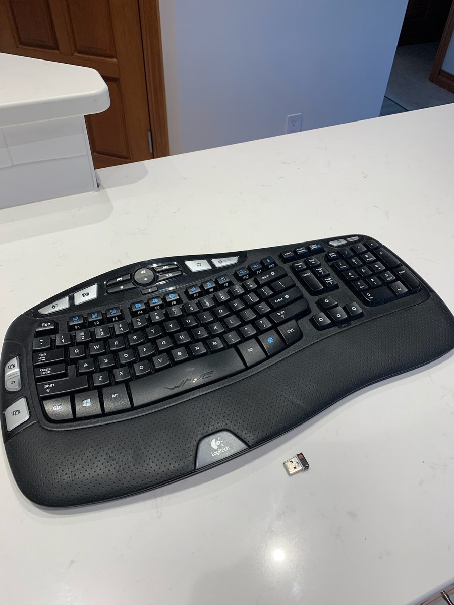 Logitech Wave K350 Wireless Soft Rest Keyboard With USB Dongle 
