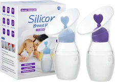 2 Pack Food Grade Silicone Breast Collectors 4 oz/100 ml | Manual Breast Pump