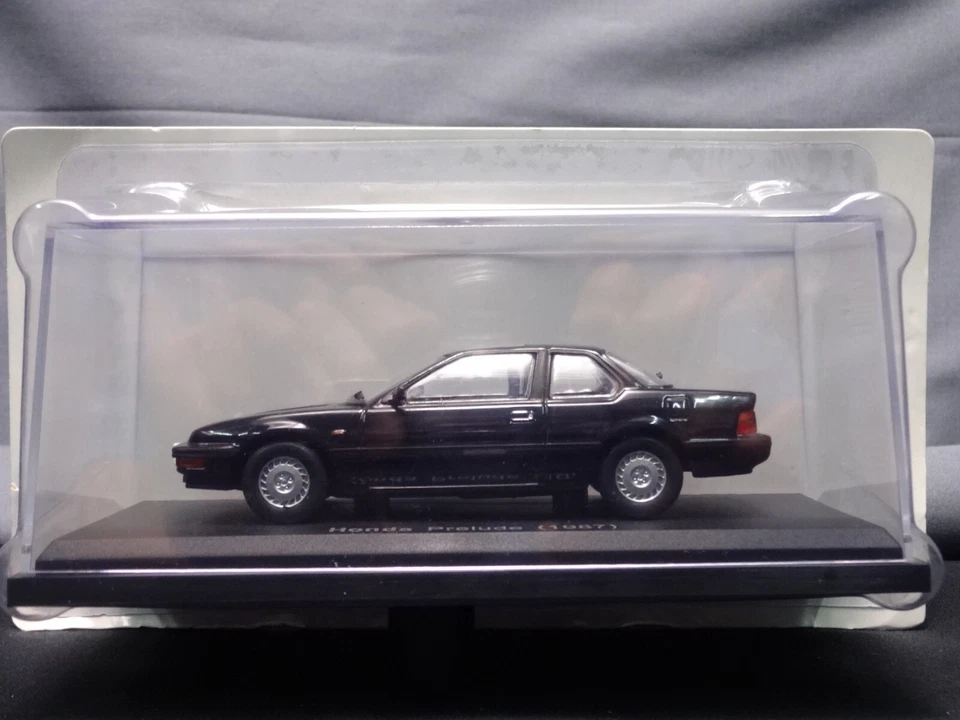 Honda Prelude 1987 Black  1/43 Scale Box Mini Car Display Diecast Vol 86 - Image 3 of 4