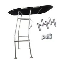 Dolphin upgraded pro t top with grab handles + 5 rod holder + Antenna Mount