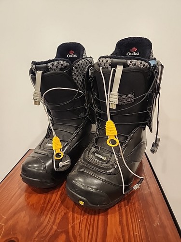 Burton SUPREME Heated Black/White Leather Snowboard Boots Woman Size 8 Excellent
