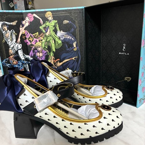 Mayla JoJo's Bizarre Adventure Golden Wind Pumps Bucci 7.5US Unused From Japan - Picture 7 of 11