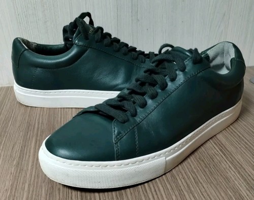 ZESPA Aix En Provence Dark Green Leather Low Top Sneakers Size 40 EU 7.5 US