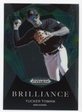 Tucker Toman 2022 Panini Prizm Draft Picks Baseball Brilliance Insert #BR-TT