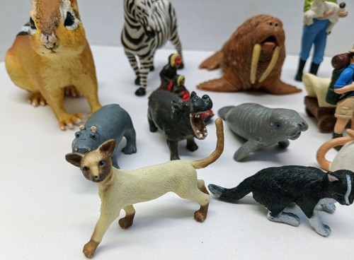 Lotto di 27 animali vintage e moderni fattoria safari gatti fauna selvatica oceano persone taglie - Foto 11 di 11