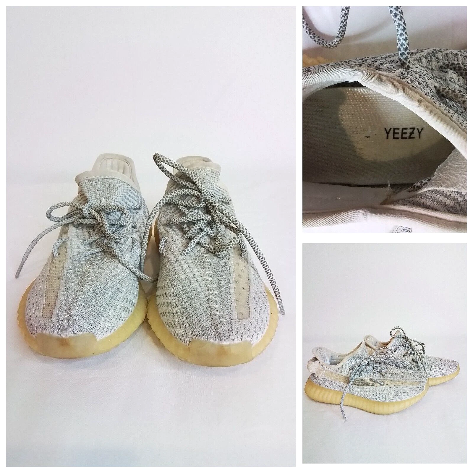 Adidas Yeezy Boost grigio bianco taglia 5 5 unisex #W1732