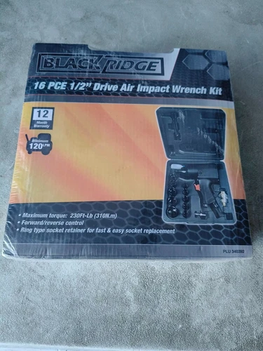 Blackridge 16 Pce 1/2" Air Impact Wrench Kit (Incl. Impact Sockets & Rattle Gun)