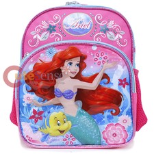 Disney Little Mermaid Ariel School Backpack 10/" Toddler Girls Bag