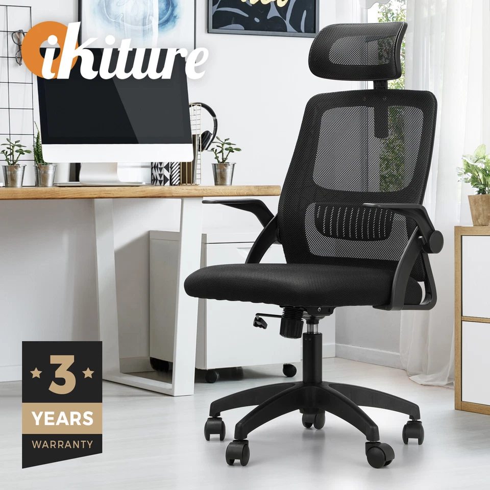 Oikiture Mesh Office Chair Executive Fabric Racing Gaming Seat Tilt Computer