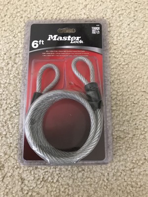 Master Lock 65D 6 ft braided steel cable - NEW