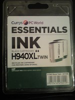 Brand New ESSENTIALS H940XL Black HP Ink Cartridges - Twin Pack 