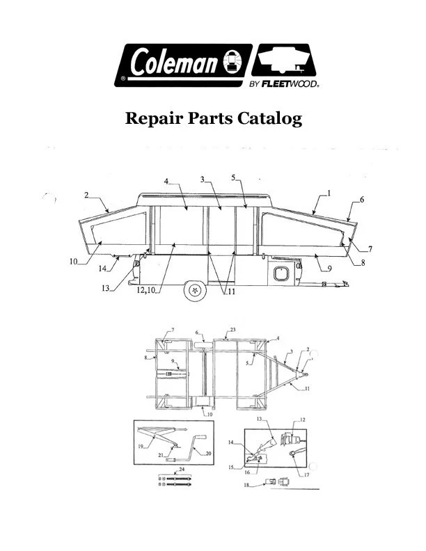 Fleetwood Popup Trailer Repair Parts