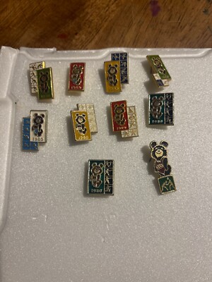 10 1980 Olympic Russia Misha event pins