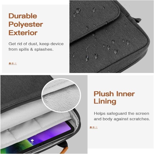 Laptop Crossbody Storage Handbag Tablet Case Shoulder Bag For iPad Galaxy Tab - Afbeelding 6 van 10
