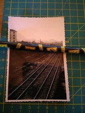 150580 VECCHIA FOTO TRENO BAHN TRAIN FERROVIE NORD O COMUNQUE ZONA MILANO 