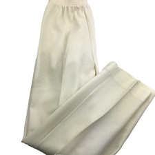 Vintage Alfred Dunner Women's Size 12 Pants Ivory Stretch Waist Pull-On USA Made