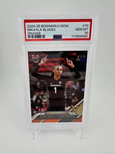 2024 Bowman U Now Basketball Orange Mikayla Blakes #55 PSA 10