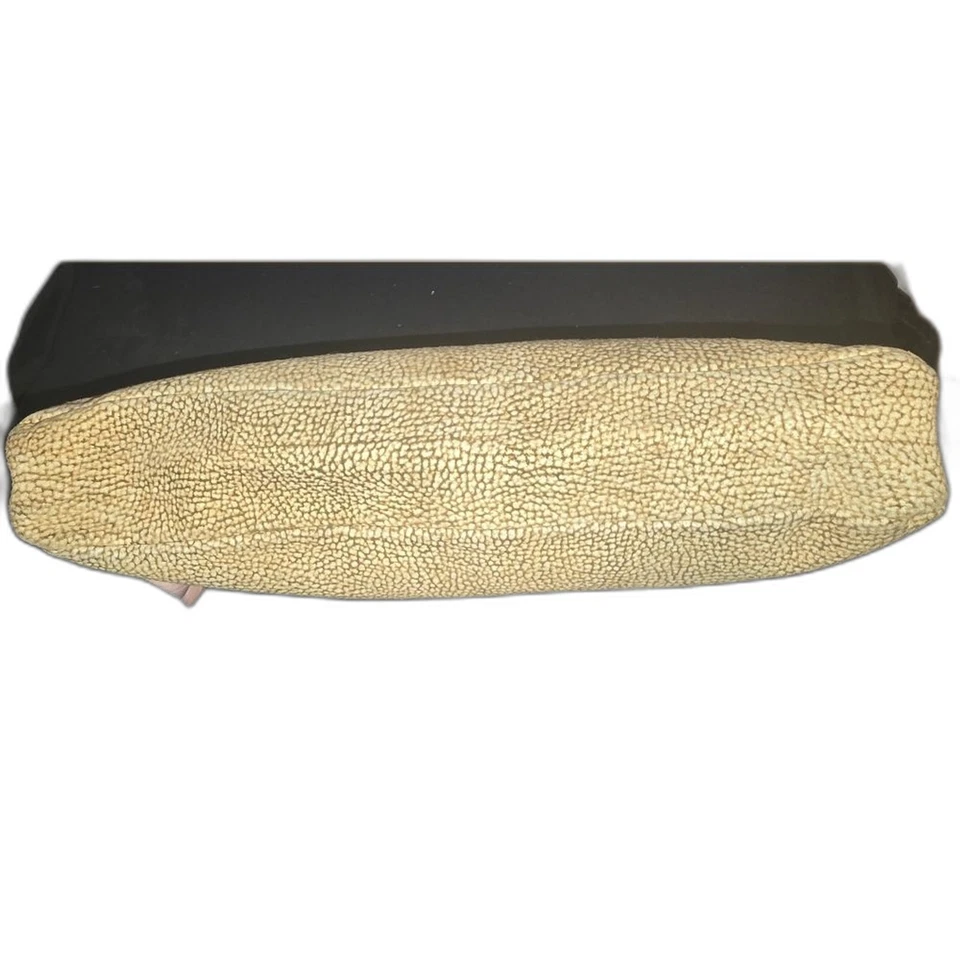 Bolso de mano Borbonese elegante de cuero tostado Foto 4 de 4