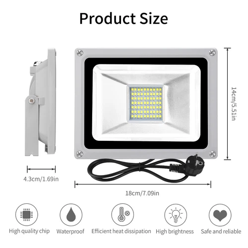 LED Fluter Stecker Außen Strahler Arbeitsleuchte Baustrahler Scheinwerfer Garten - Bild 8 von 251