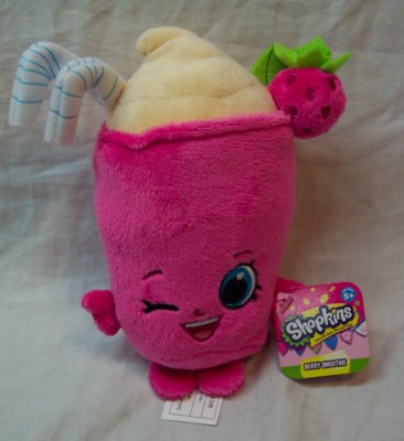 Shopkins SOFT BERRY SMOOTHIE 6'' Plush STUFFED ANIMAL Toy NEW w/ TAG