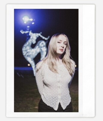 Instax Wide pinup blonde model Jennie Fujifilm Instant Film Photograph