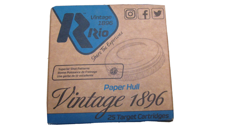 Rare RIO Vintage 1896 Paper 12 Gauge Shotshell Box ~ EMPTY