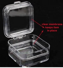 Dental Lab Jewelry Coin Crown Boxes Clear 2x2 inches 40pcs/Pk